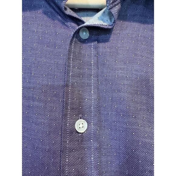 Neiman Marcus Mens Large Purple Trim Fit Button Up Shirt 17 34/35 * - Picture 7 of 13